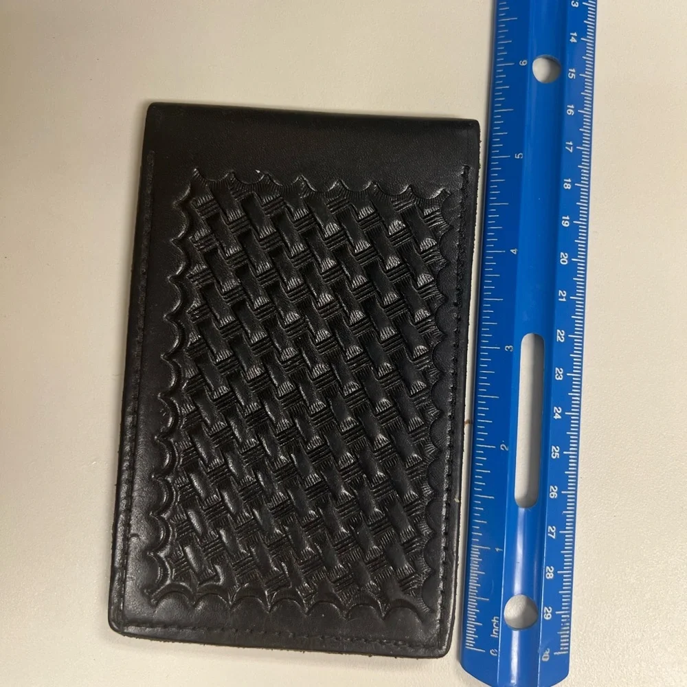 Elegant Black Leather Card Holder